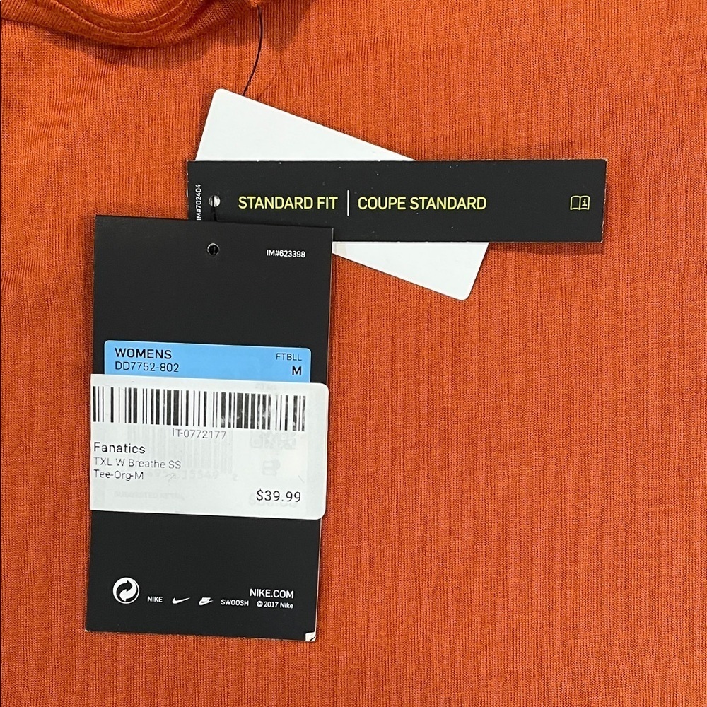 NWT Nike Dri-Fit Burnt Orange Longhorns Tee - Picture 5 of 6